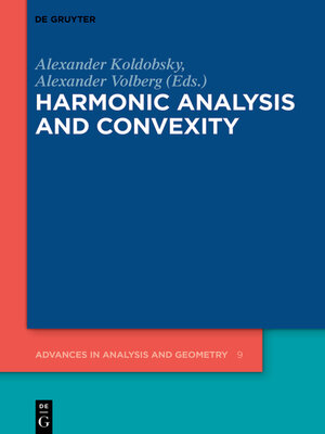 cover image of Harmonic Analysis and Convexity